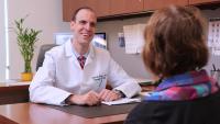 Jason D. Wright, MD, with patient